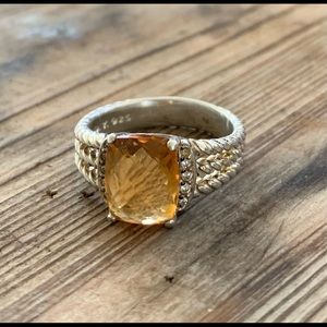 David Yurman petite Wheaton Citrine ring size 7